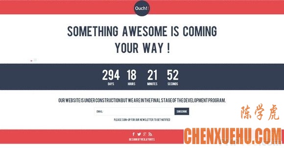 Ouch Under construction website template