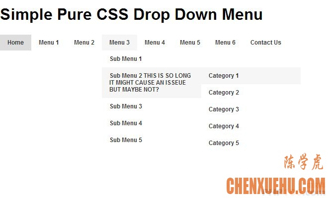 38 个免费开源的 CSS 下拉导航菜单