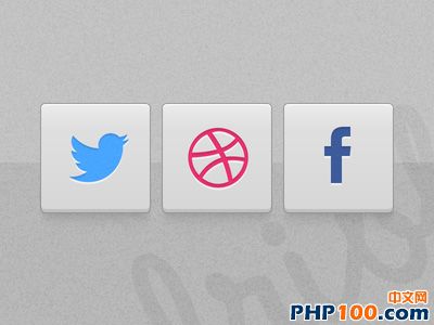 Random social buttons with free PSD