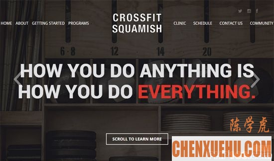 Ghost button example: CrossFit Squamish