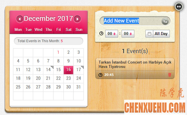 jquery-calendar-with-event